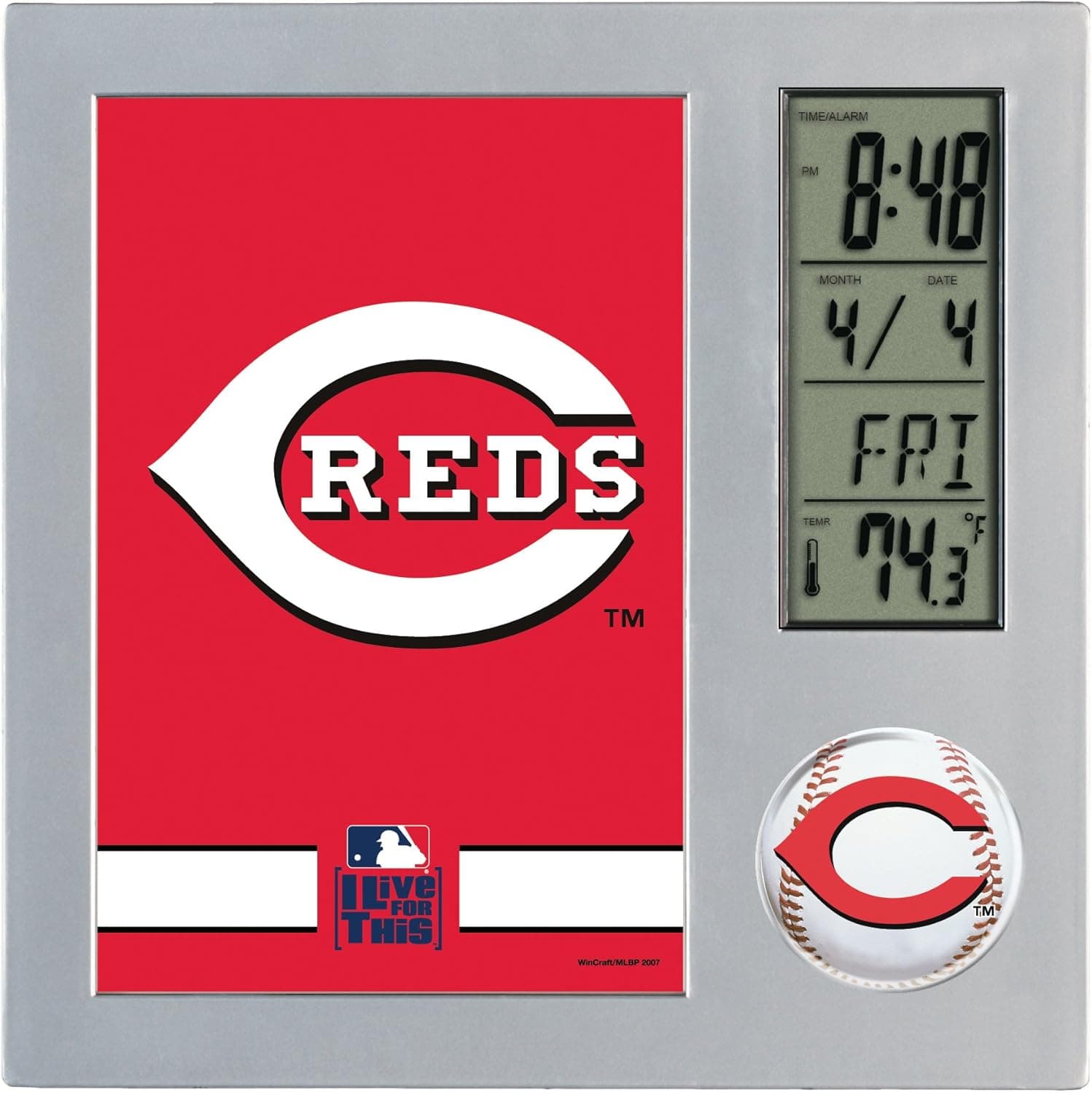 MLB Cincinnati Reds Digital Desk Clock