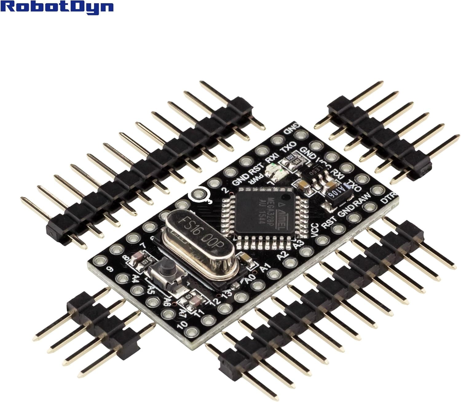 RobotDyn - Pro Mini ATmega328 (5V, 16MHz), A6-A7 pins - Enhanced Version, Compatible for Arduino Pro Mini.