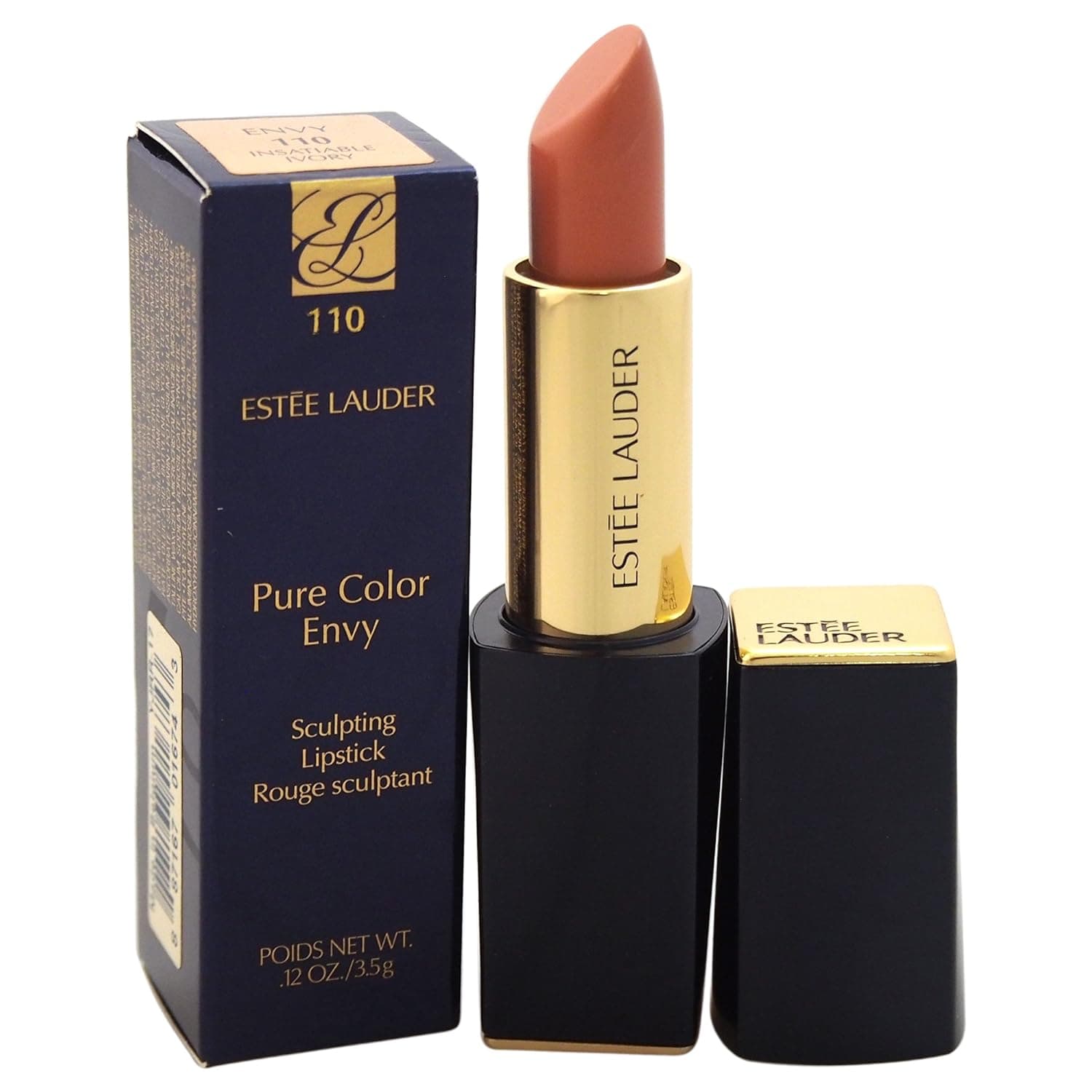 Estee Lauder Pure Color Envy Sculpting Lipstick, Insatiable Ivory, 0.12 Ounce