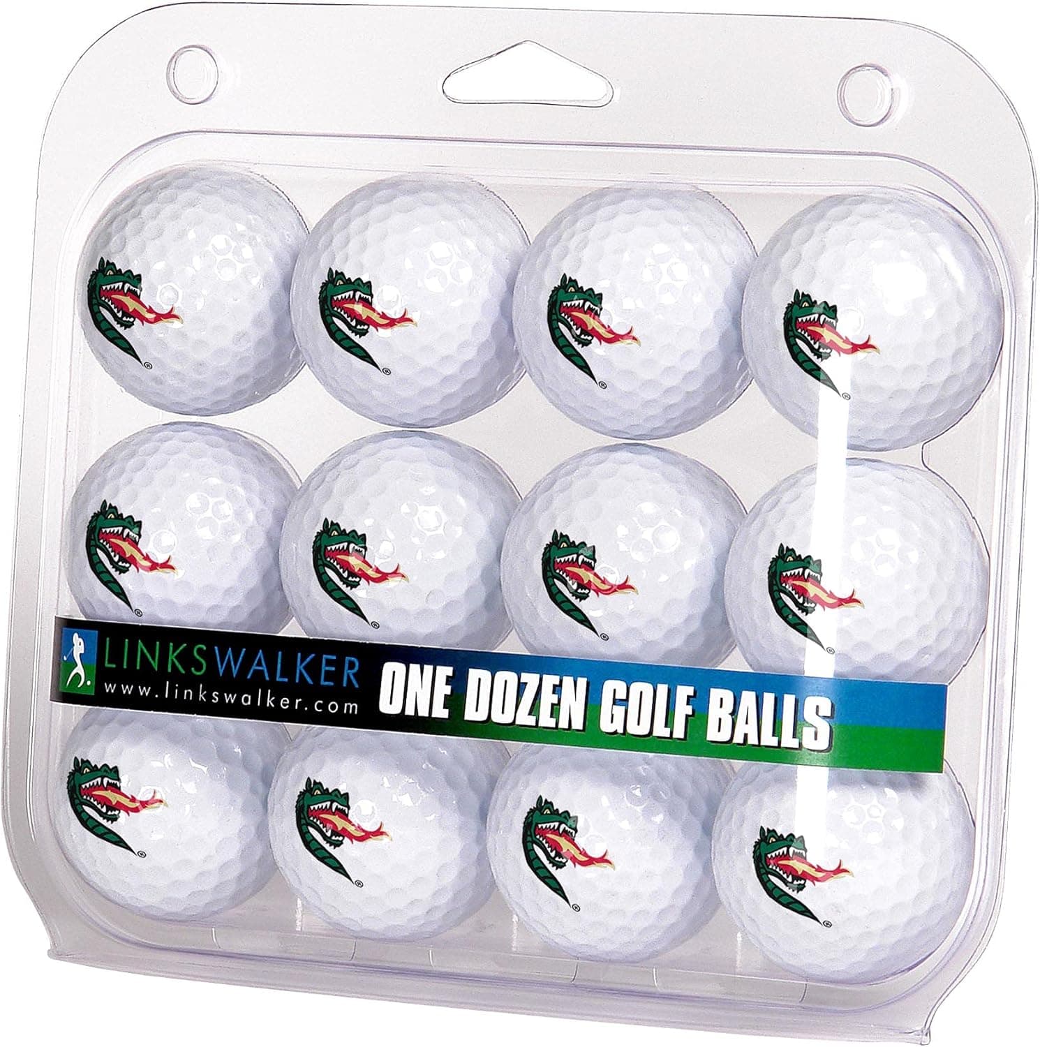 LinksWalker ProVictory Collegiate Logo 1 Dozen Golf Ball Pack On-Ball Alignment Arrows
