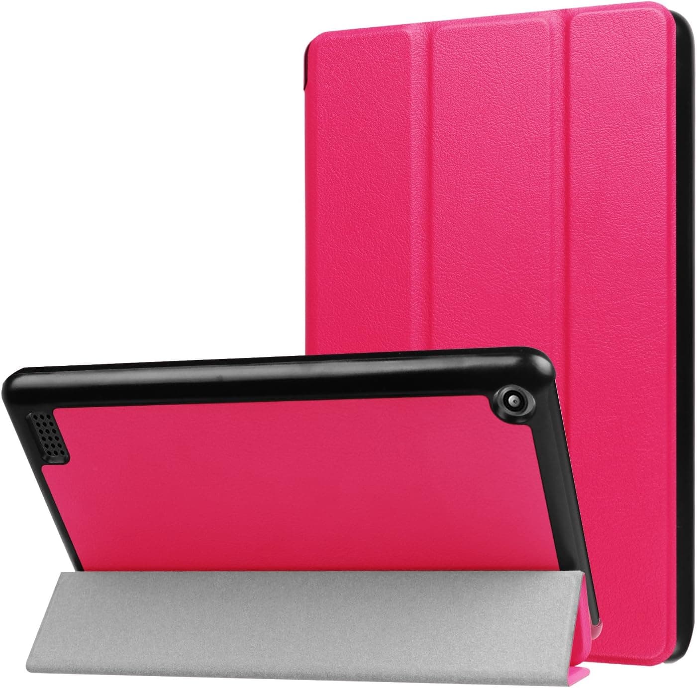 NEWSTYLE Case for All-New Fire 7 2017 Ultra Lightweight Slim-shell Stand Cover Smart with Auto Wake / Sleep for Fire 7 Tablet (7th Generation - 2017 Release) (Rose)