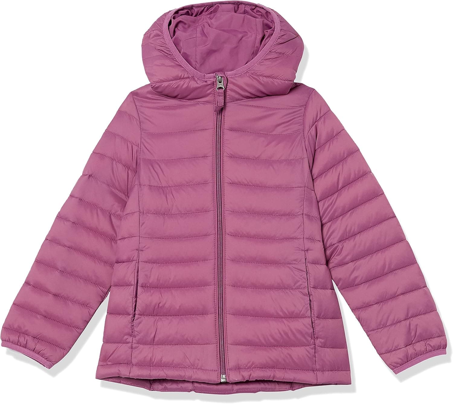 Amazon Essentials Girls and Toddlers' Lightweight Water-Resistant Packable Hooded Puffer Jacket