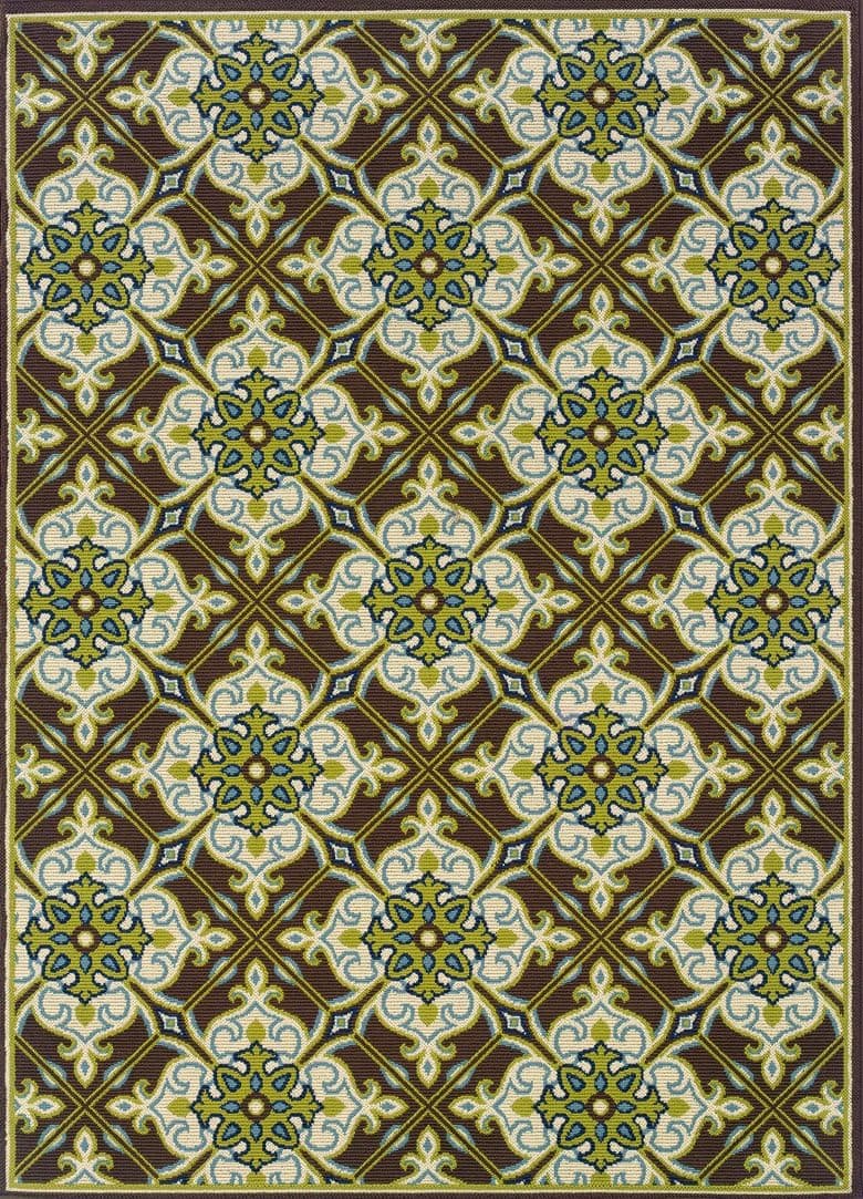 Oriental Weavers 1005D Caspian Outdoor/Indoor Area Rug, 7-Feet 10-Inch by 10-Feet 10-Inch