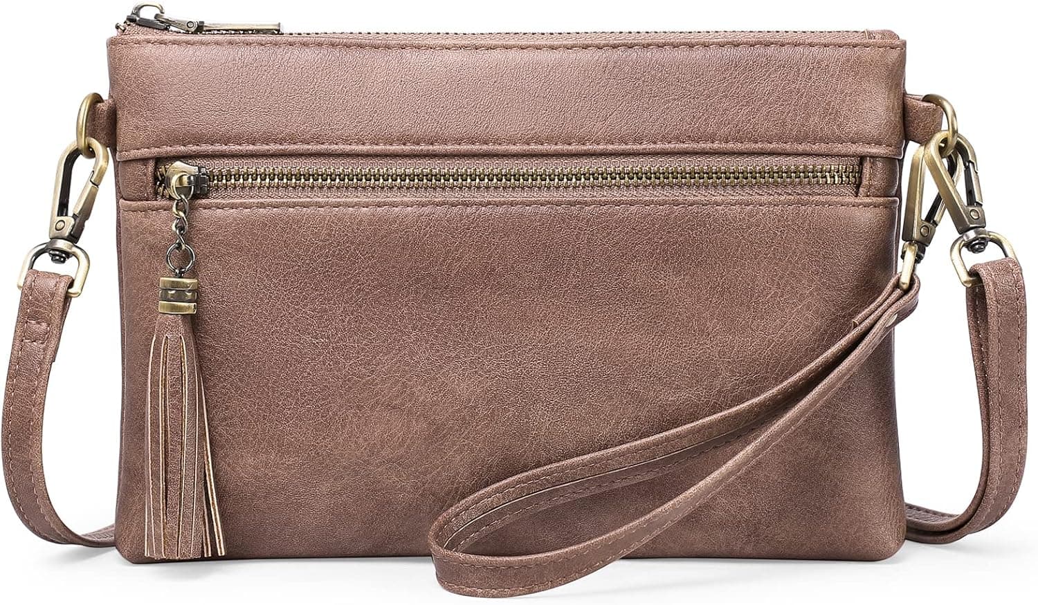 GAEKEAO Crossbody Bags for Women RFID Blocking Leather Cross Body Bag Purses Women's Crossbody Handbags with Wristlet Strap