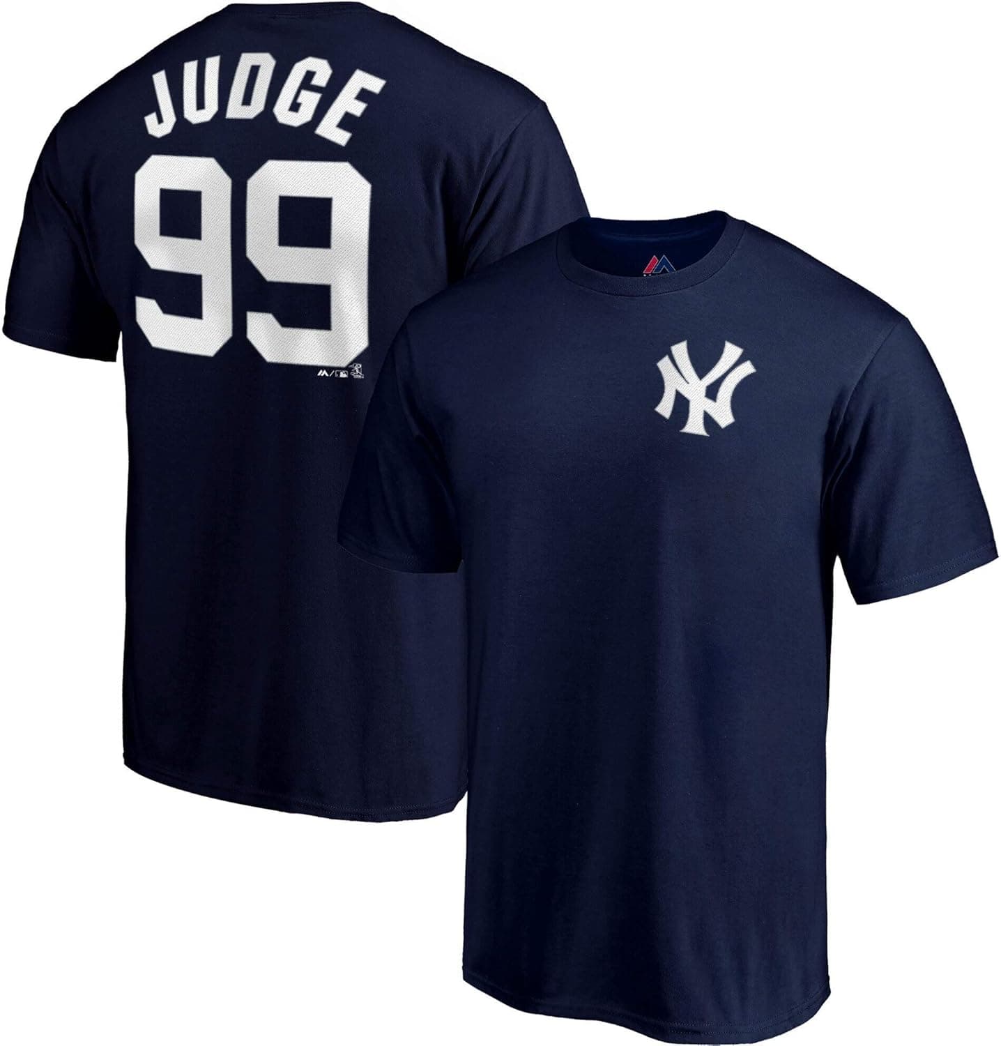 MLB Boys Youth 8-20 Team Color Official Player Name & Number T-Shirt (Aaron Judge New York Yankees)