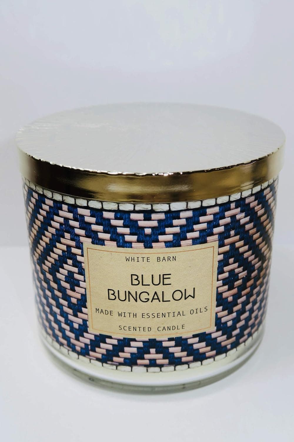White Barn 3 Wick Candle Blue Bungalow
