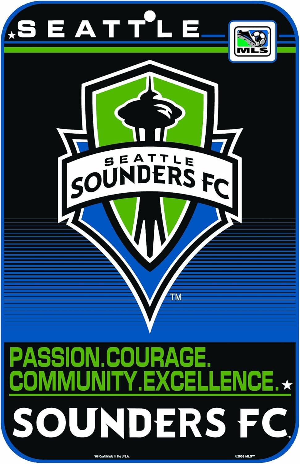 MLS Seattle Sounders 11-by-17 Inch Sign