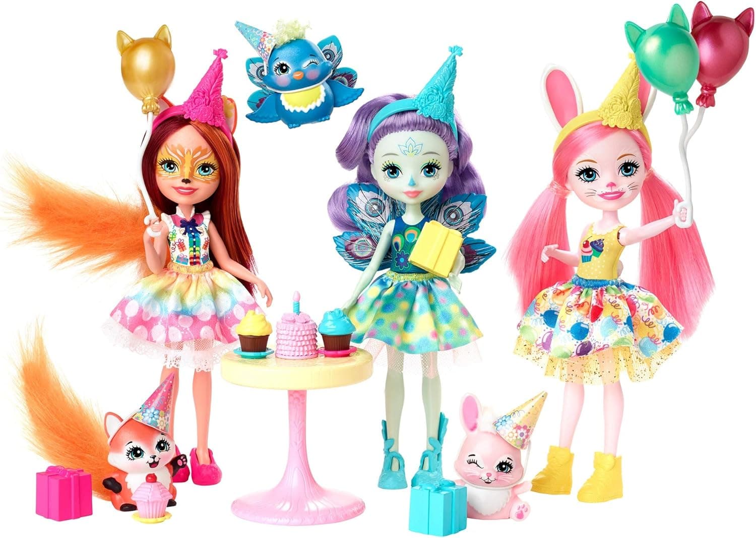 Mattel Enchantimals Birthday Doll Set, 3-Pack