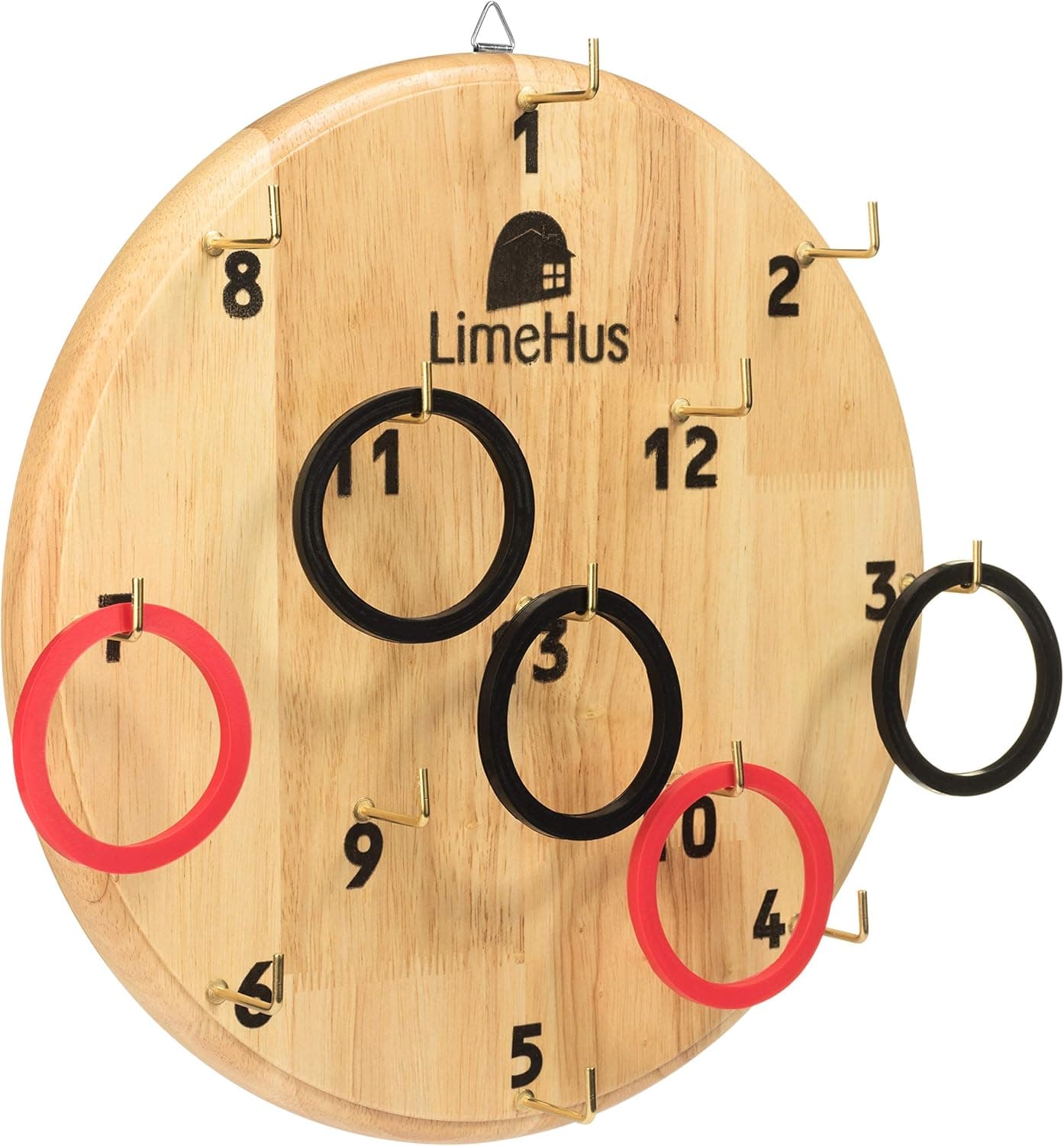 LimeHus Games Magnetic Hook and Ring Toss Game - Sticks to Metal Surfaces Like Tailgate or Hangs on Wall - Replaces Darts for Safe Active Play Indoor or Outdoor for Adults and Kids - Multiplayer