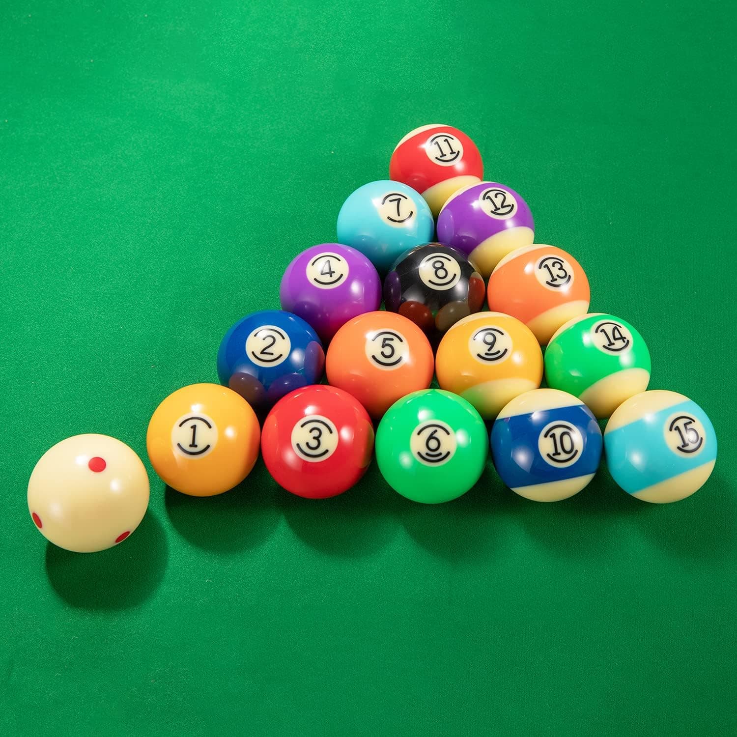 Lingyuan Billiard Balls 2-1/4" Pool Ball Set Billiard Accessories (Luxury Billiard Ball Set)