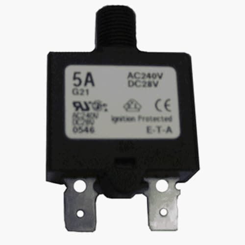 Paneltronics Thermal Push to Reset Circuit Breaker - 5 Amp - Single Pole