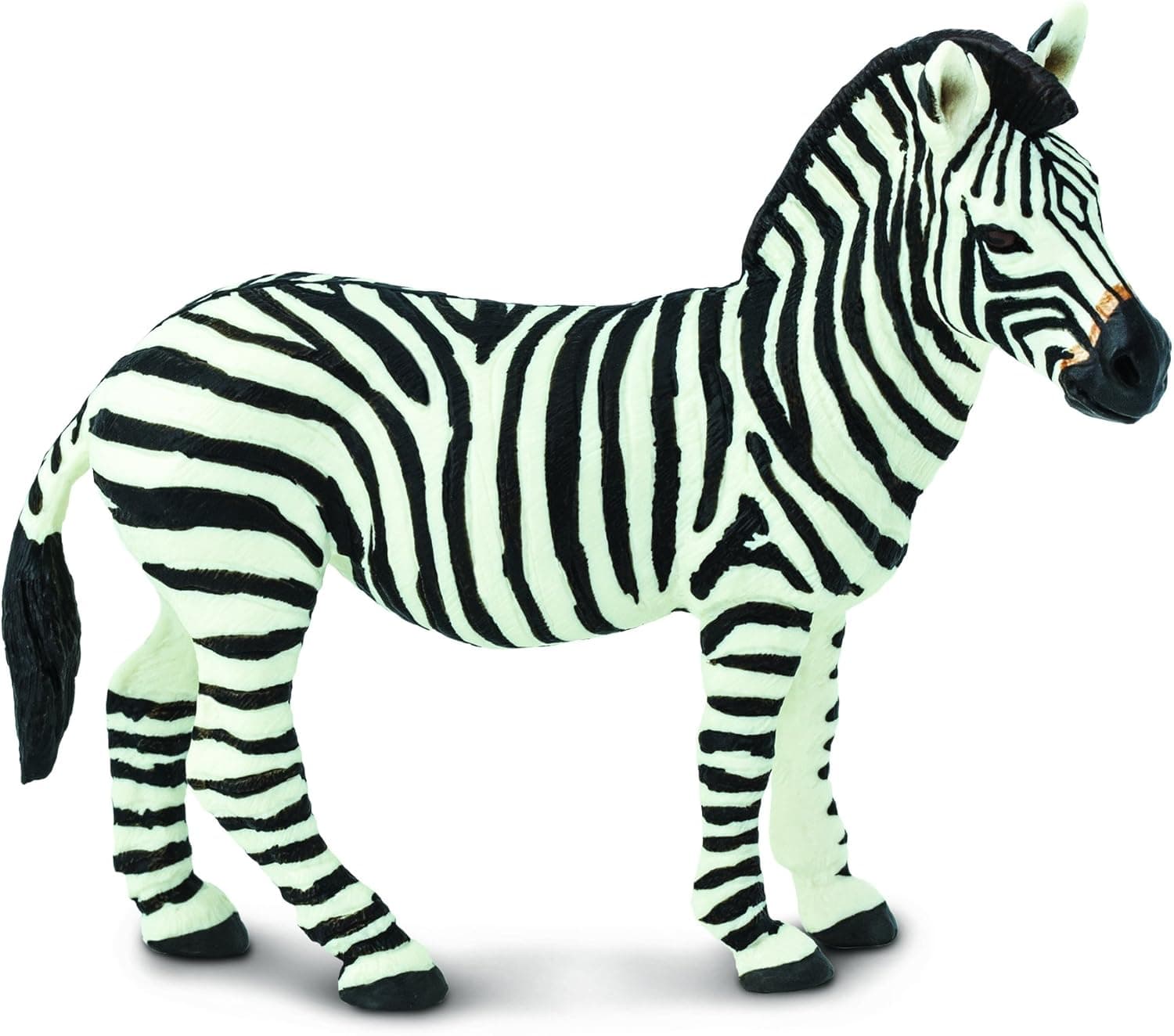 Safari Ltd Wild Safari Wildlife – Zebra – Realistic Hand Painted Toy Figurine Model – Quality Construction from Safe and BPA Free Materials – For Ages 3 and Up