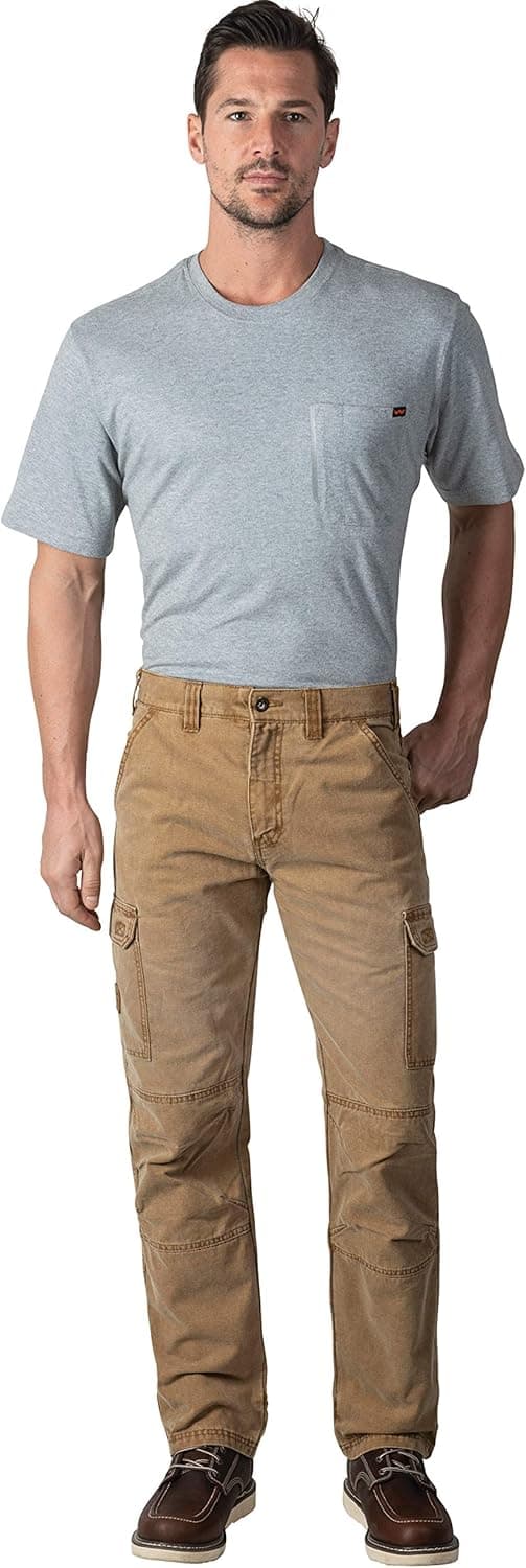 Men's Vintage Cargo Utility Work Pant with Reinforced Knees