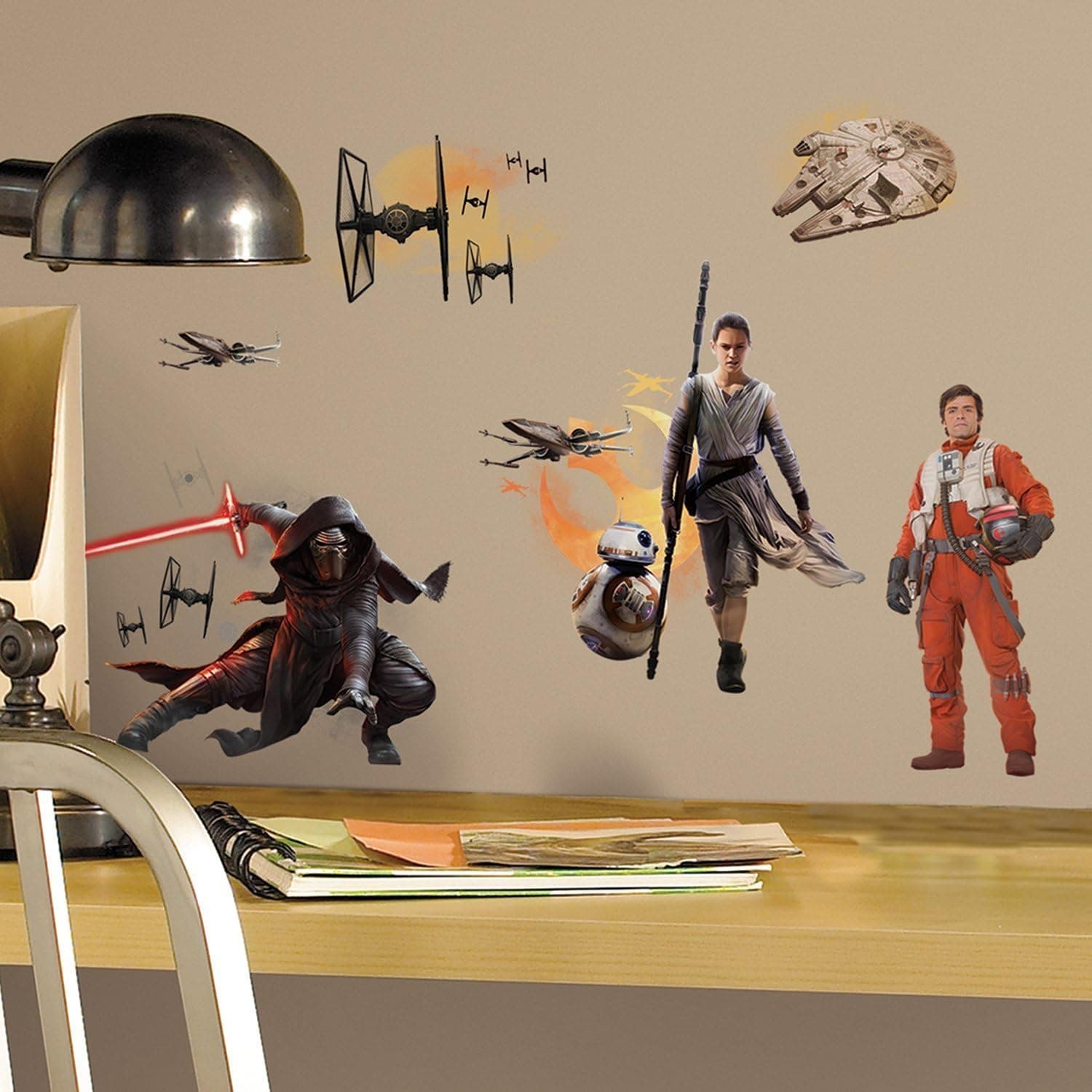 RoomMates RMK3010SCS Star Wars The Force Awakens Ep VII Ensemble Cast Peel and Stick Wall Decals 3 " x 1.2 " to 11 " x 12 "