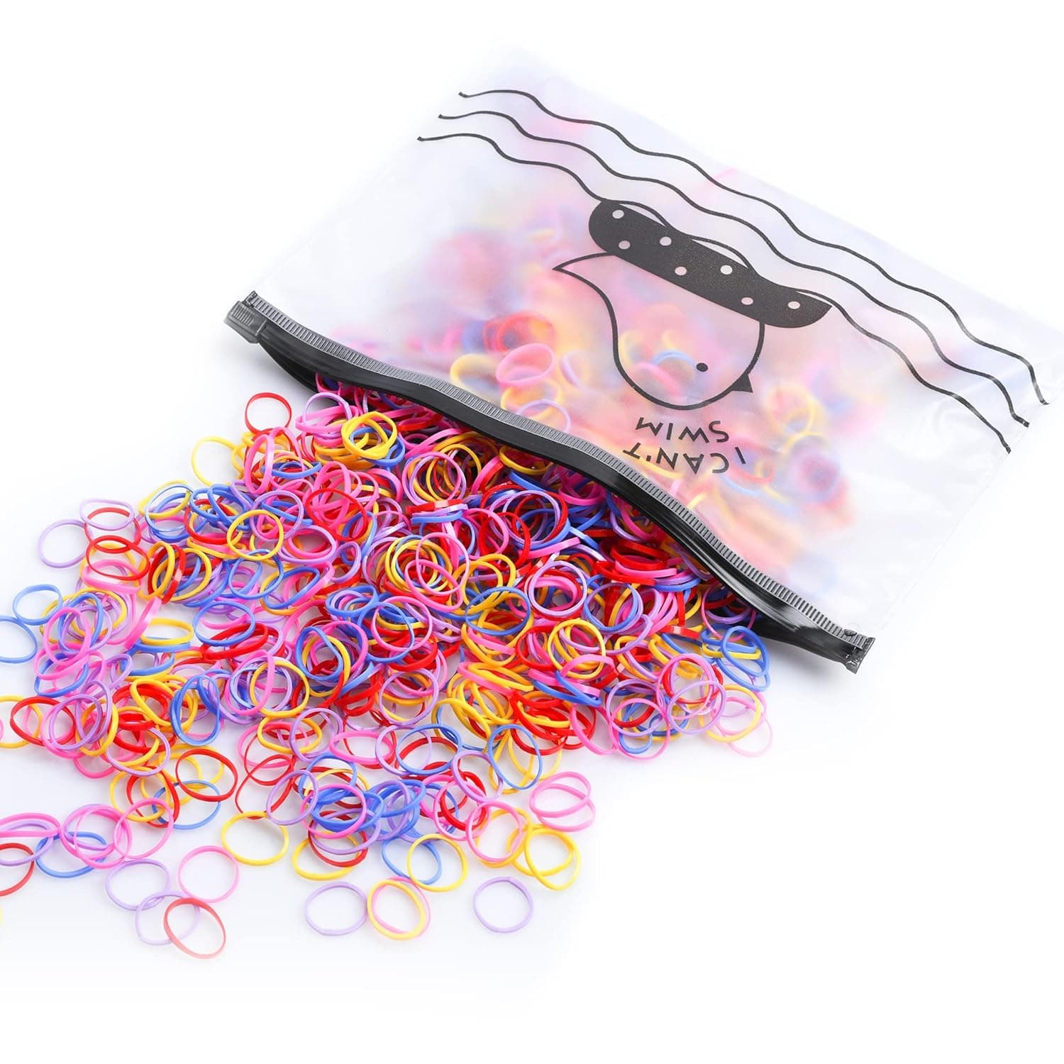 Small Rubber Bands for Hair, Colorful Elastics Hair Ties for Girls and Kids Soft Hair Rubber Bands Premium Mini Elastic Hair Ties,Multi Color