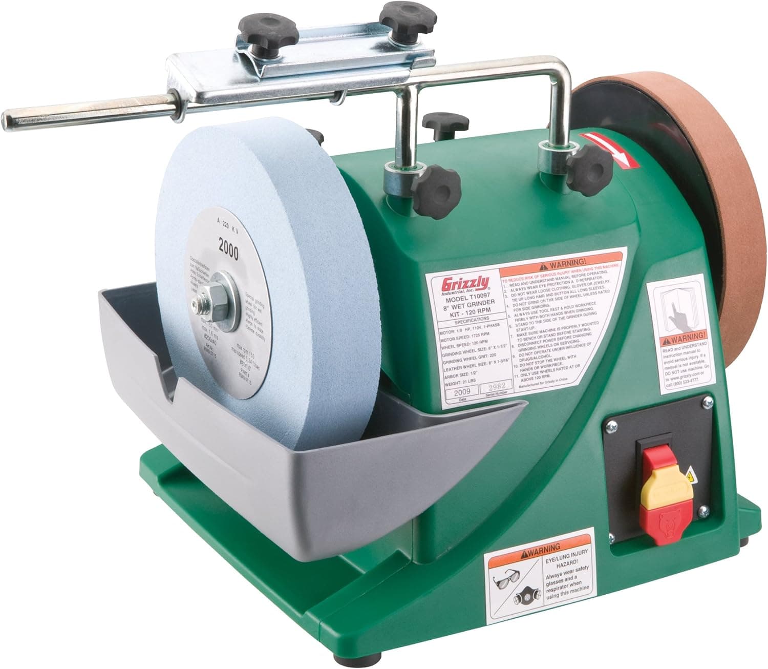 Grizzly T10097 Grinder/Sharpener, 8-Inch
