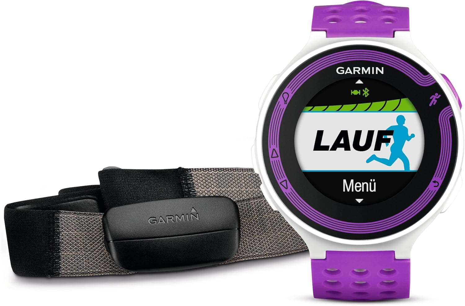 Garmin Forerunner 220 White/Lilac GPS Running Watch with HRM Heart Rate Monitor (010-01147-41)