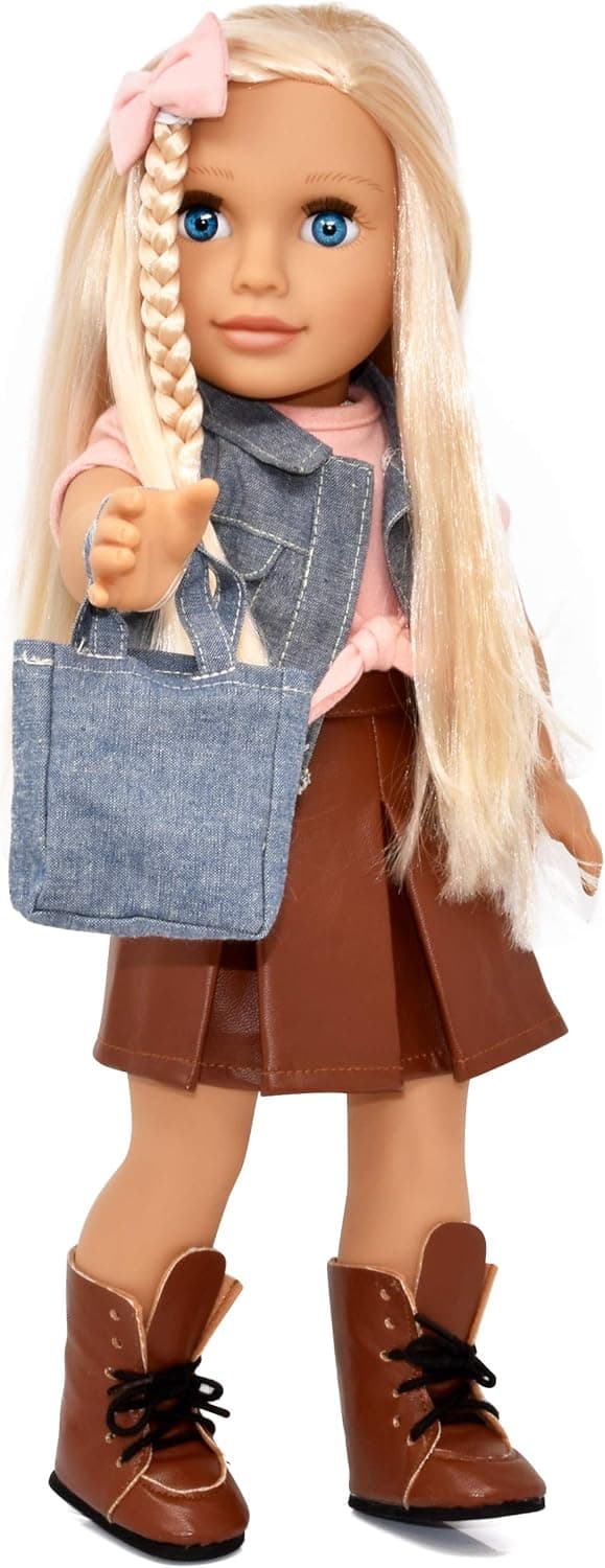 Gift Boutique 18 Inch Girl Doll, Fashion Doll with Fine Hair for Styling Clothes Shoes and Accessories Princess Doll for Girls and Kids