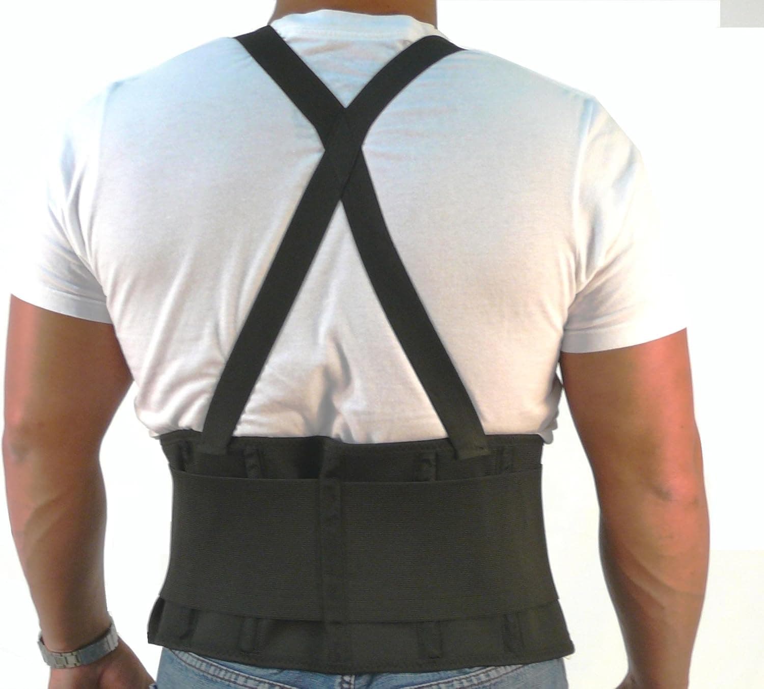 Back Support Belt with Suspenders - Taper Front - 2X
