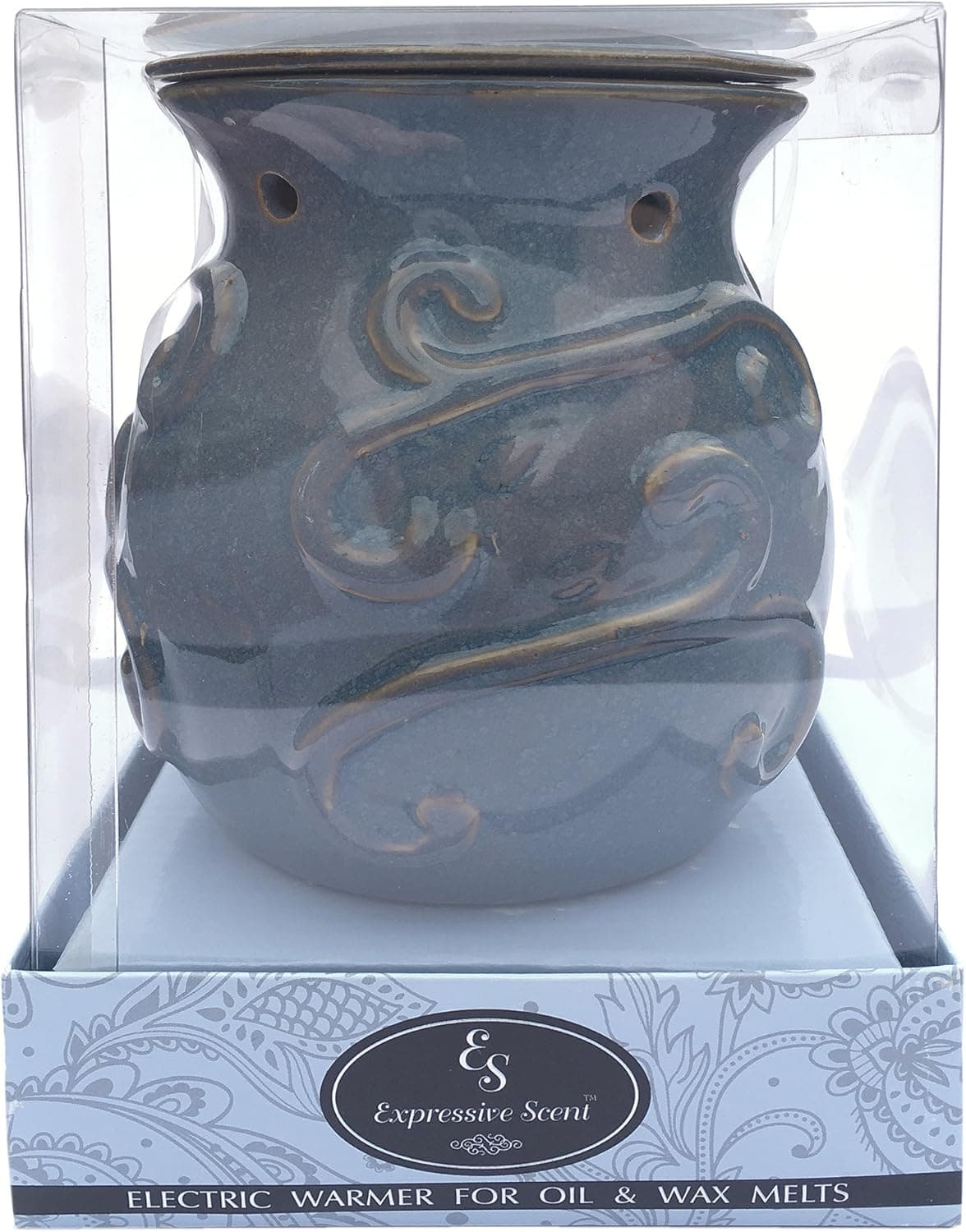 Expressive Scent Electric Burner for Oil and Wax Melts - Fragrance Oil Lamp Blue EC01