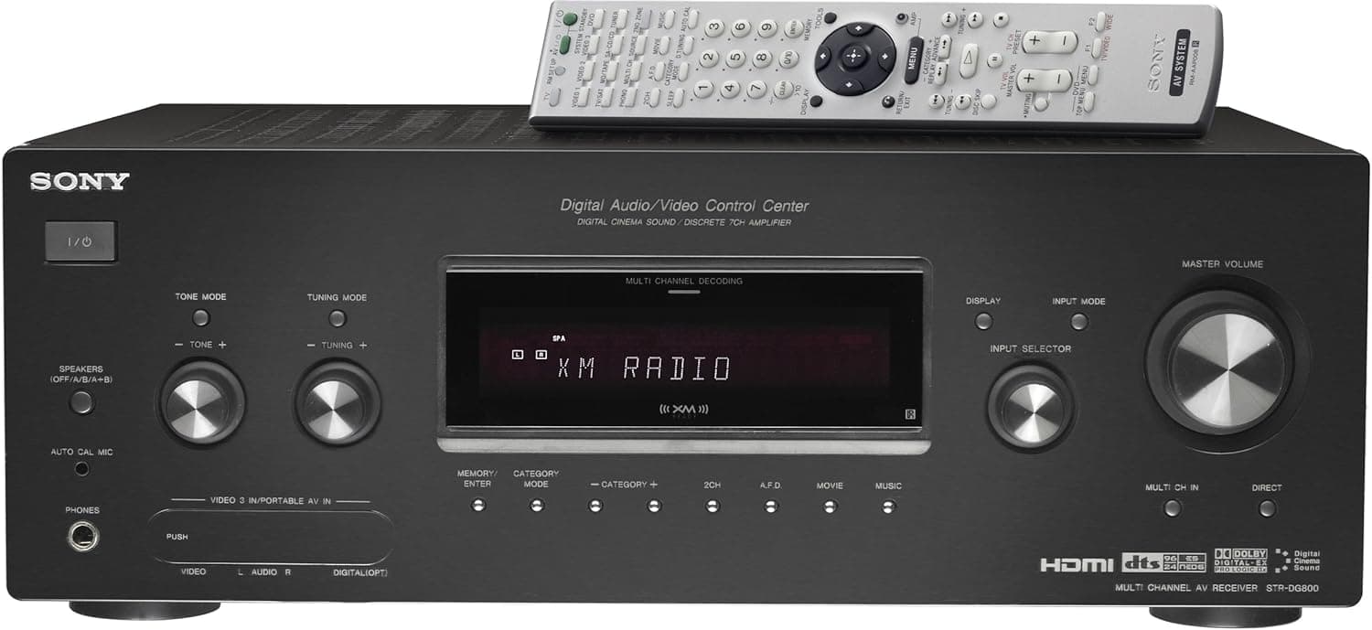 Sony STR-DG800 7.1-Channel Home Theater Receiver with HDMI Passthrough (Discontinued by Manufacturer),Black