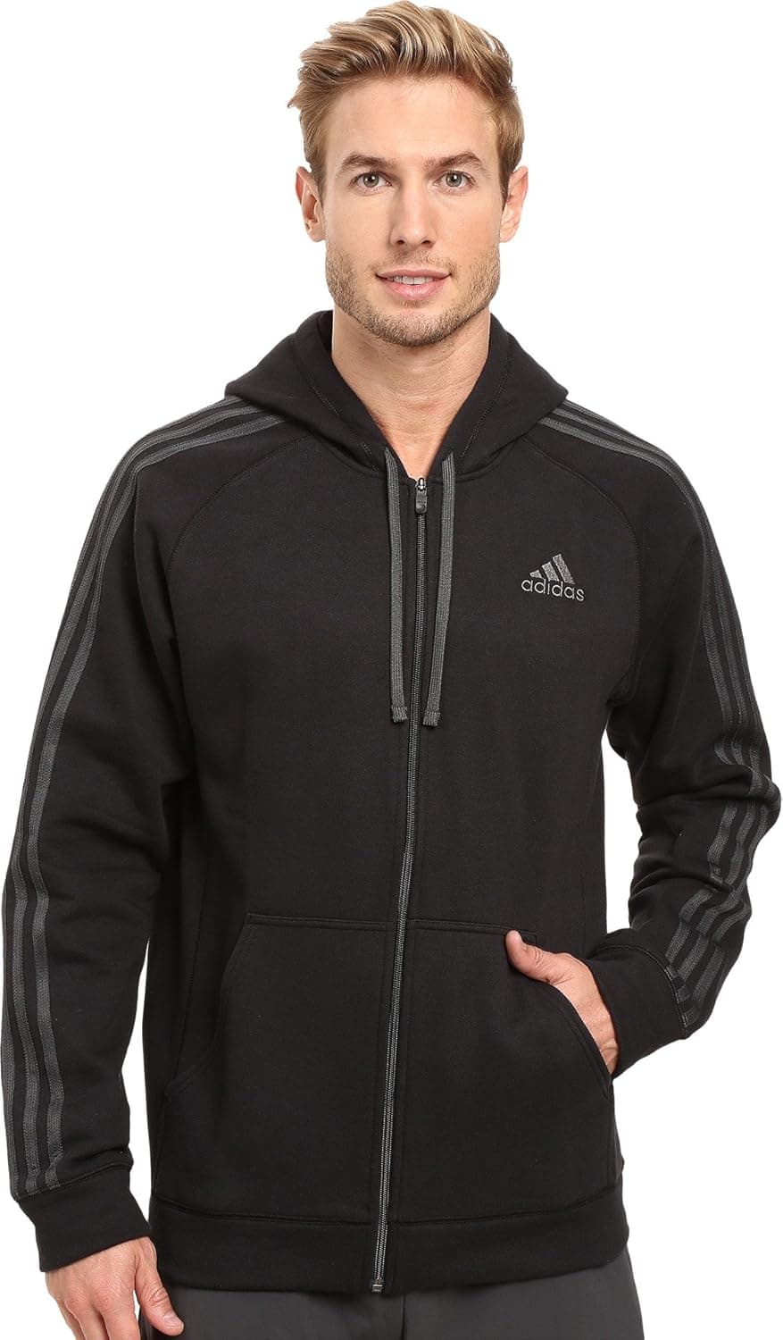 adidas Men's Essentials Fleece Full Zip Hoodie