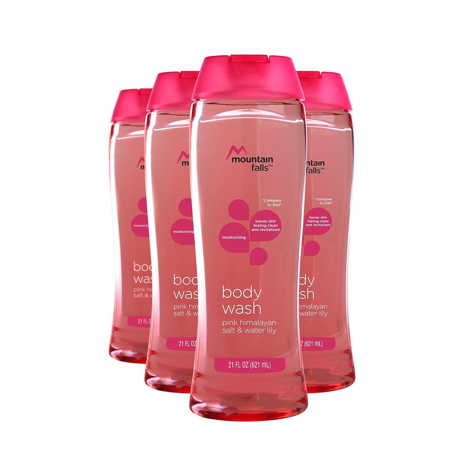 Mountain Falls Moisturizing Pink Himalayan Salt and Water Lily Skin Hydrating Body Wash, 21 Ounce