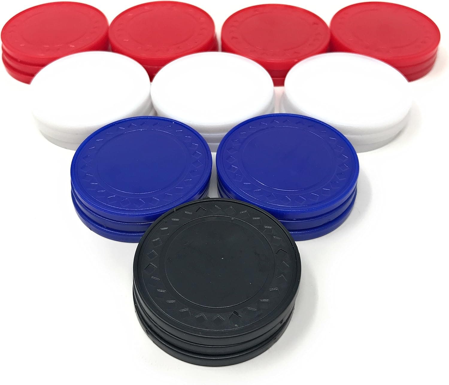 Sea View Treasures 100 Bulk Poker Chip Assortment (Blue, White, Red, Black)