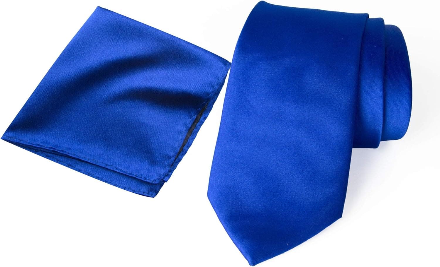 Spring Notion Men's Solid Color Satin Microfiber Tie and Handkerchief Set