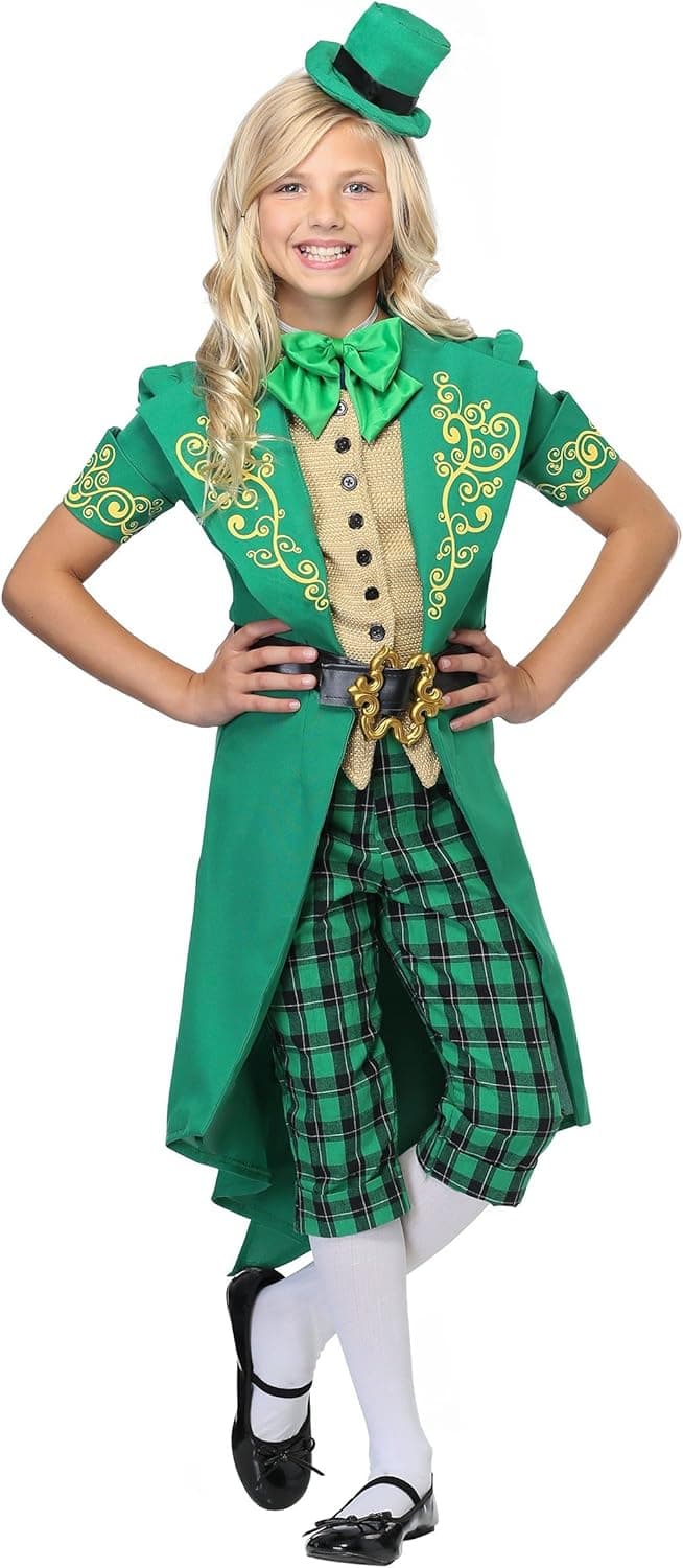 Charming Leprechaun Costume for Girls Kids St. Patrick's Day Outfit