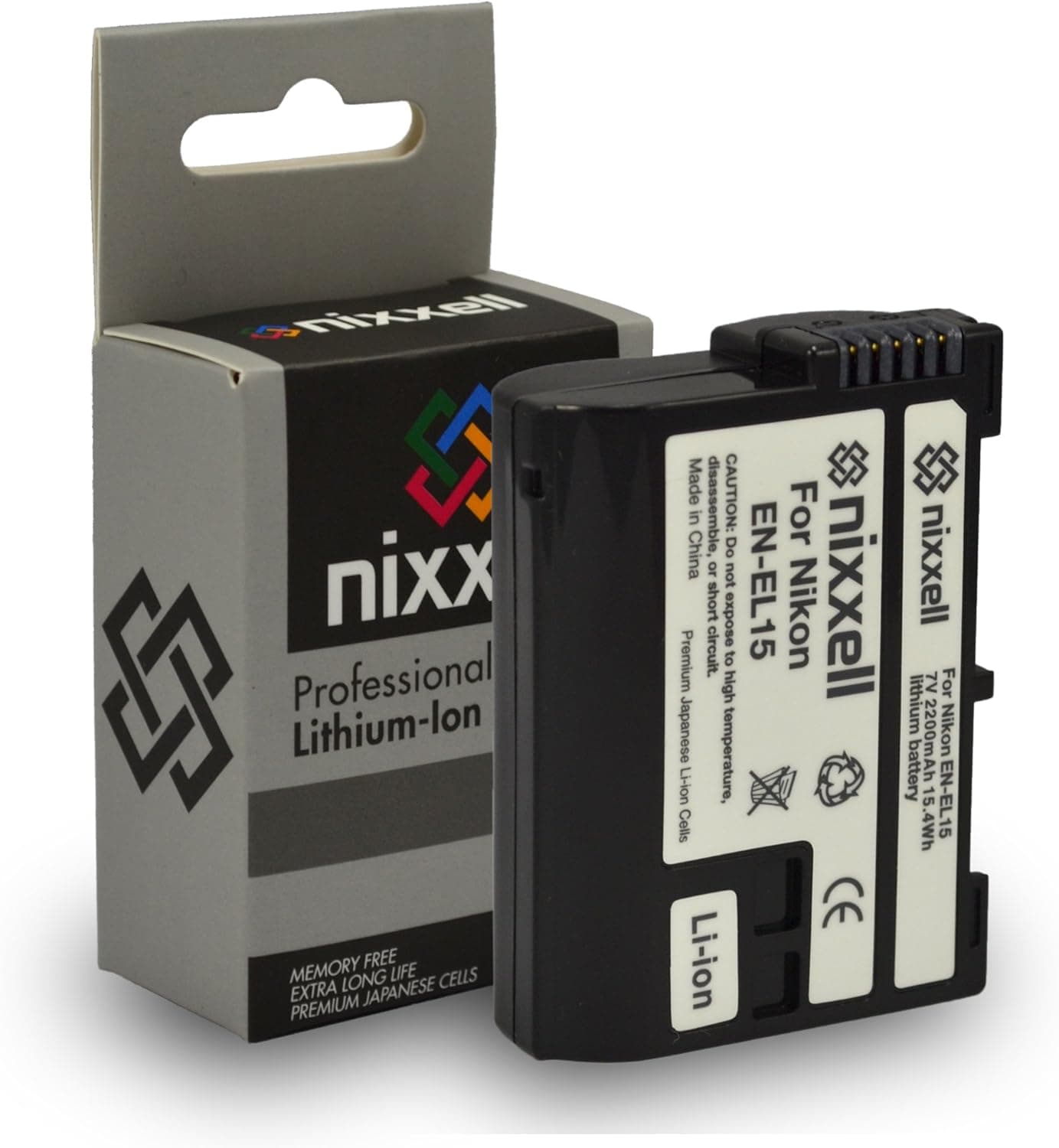 Nixxell NX-NBGD7100 Premium Replacement Battery Grip for Nikon D7100 DSLR Camera (Nikon MB-D15 Replacement) + 2 Nixxell EN-EL15 Batteries + Microfiber Cloth