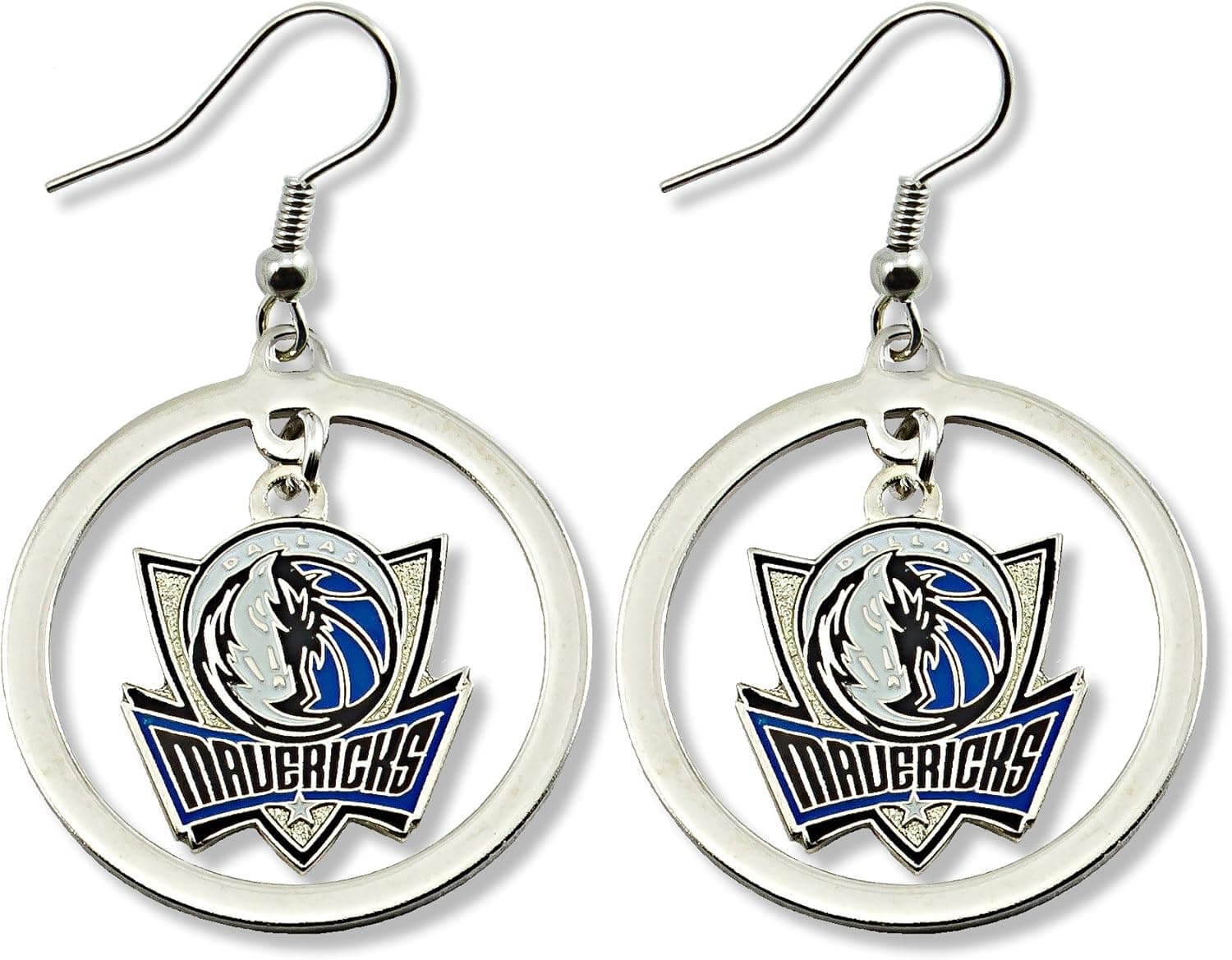 NBA Floating Logo Hoop Earrings