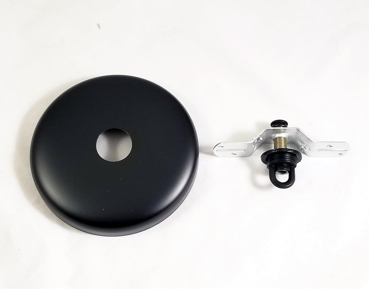 Plain Steel Rounded Screw Collar Canopy Kit 4-7/8" Black