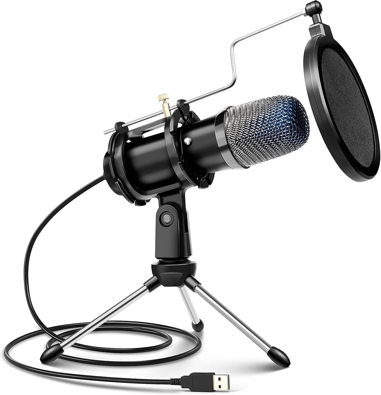 ELECTRIC GIANT USB Microphone for Computer, Condenser Microphone for PC with Tripod Stand, Pop Filter, Shock Mount, for Gaming, Streaming, Podcasting, YouTube, Skype