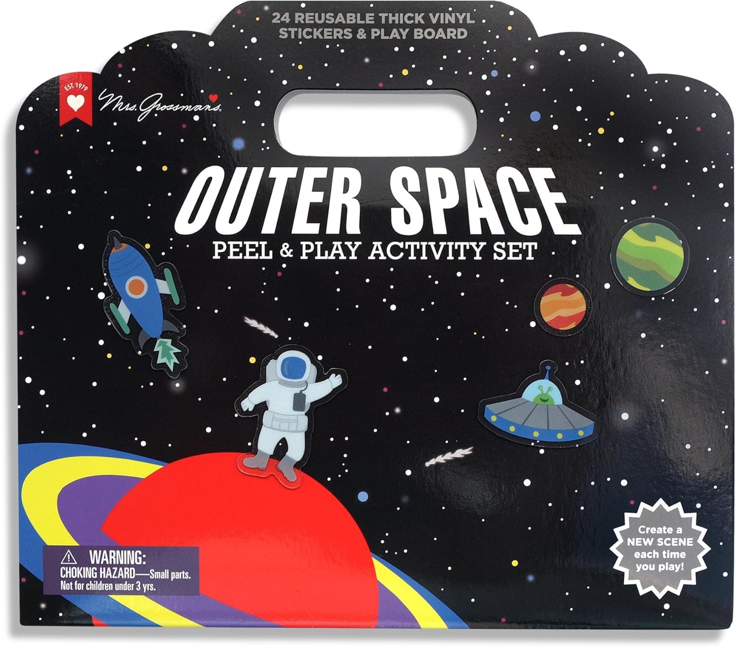Mrs. Grossman's Outer Space Reusable Sticker Activity Set, Multicolor