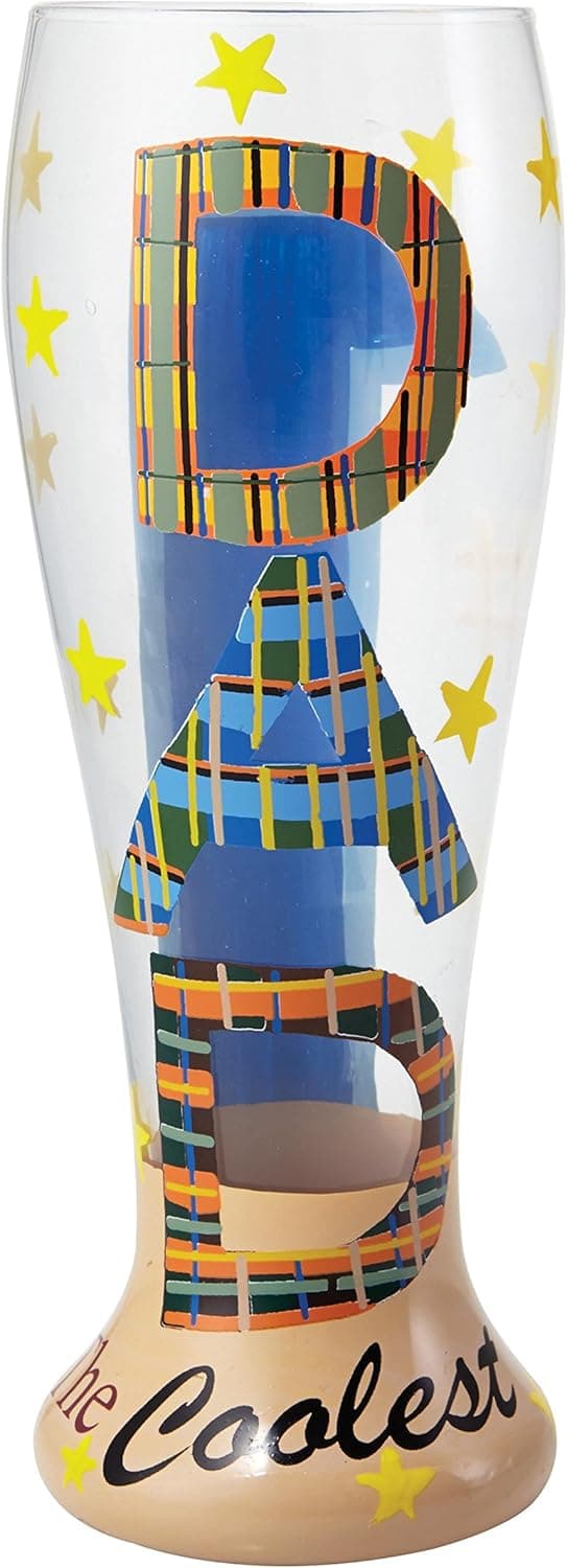 Lolita Hand Painted Pilsner Glass, No.1 Dad