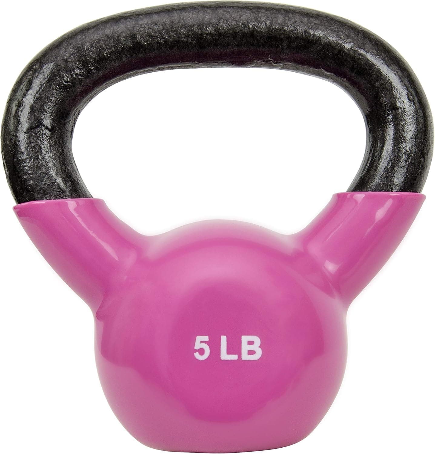Sunny Health & Fitness Vinyl Coated Kettlebell for Strength Weight Training Available in 5LB, 10LB, 15LB, 20LB, 25LB