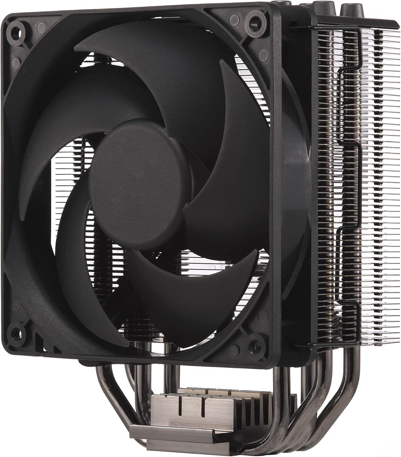 Cooler Master Hyper 212 Black Edition CPU Cooling System - Quiet, Sleek and Precise, 4 Continuous Direct Contact Heat Pipes with Fins, Silencio FP120 Fan