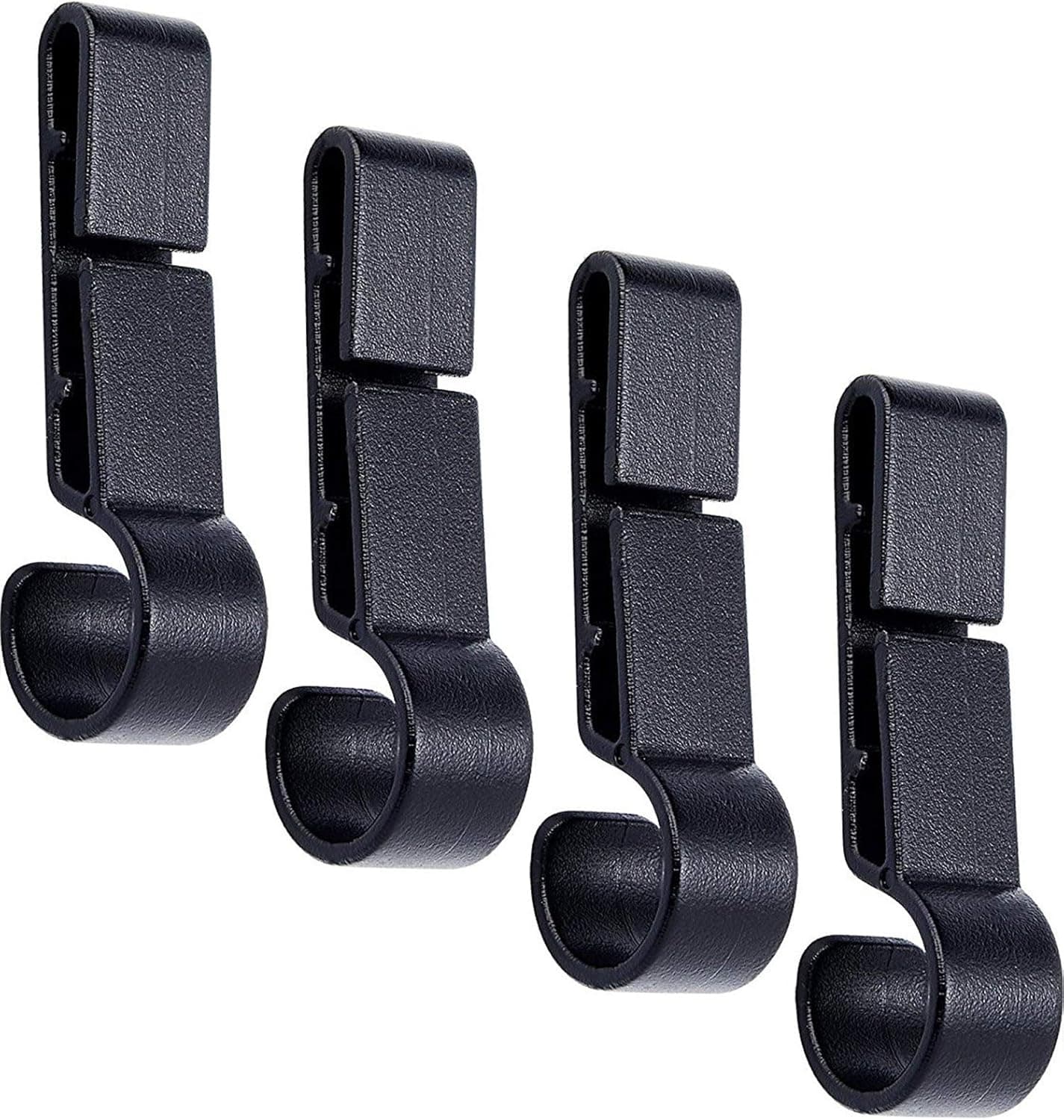 Hestya 30 Pack Helmet Headlamp Clips Hardhat Clips for Various Helmets, Black