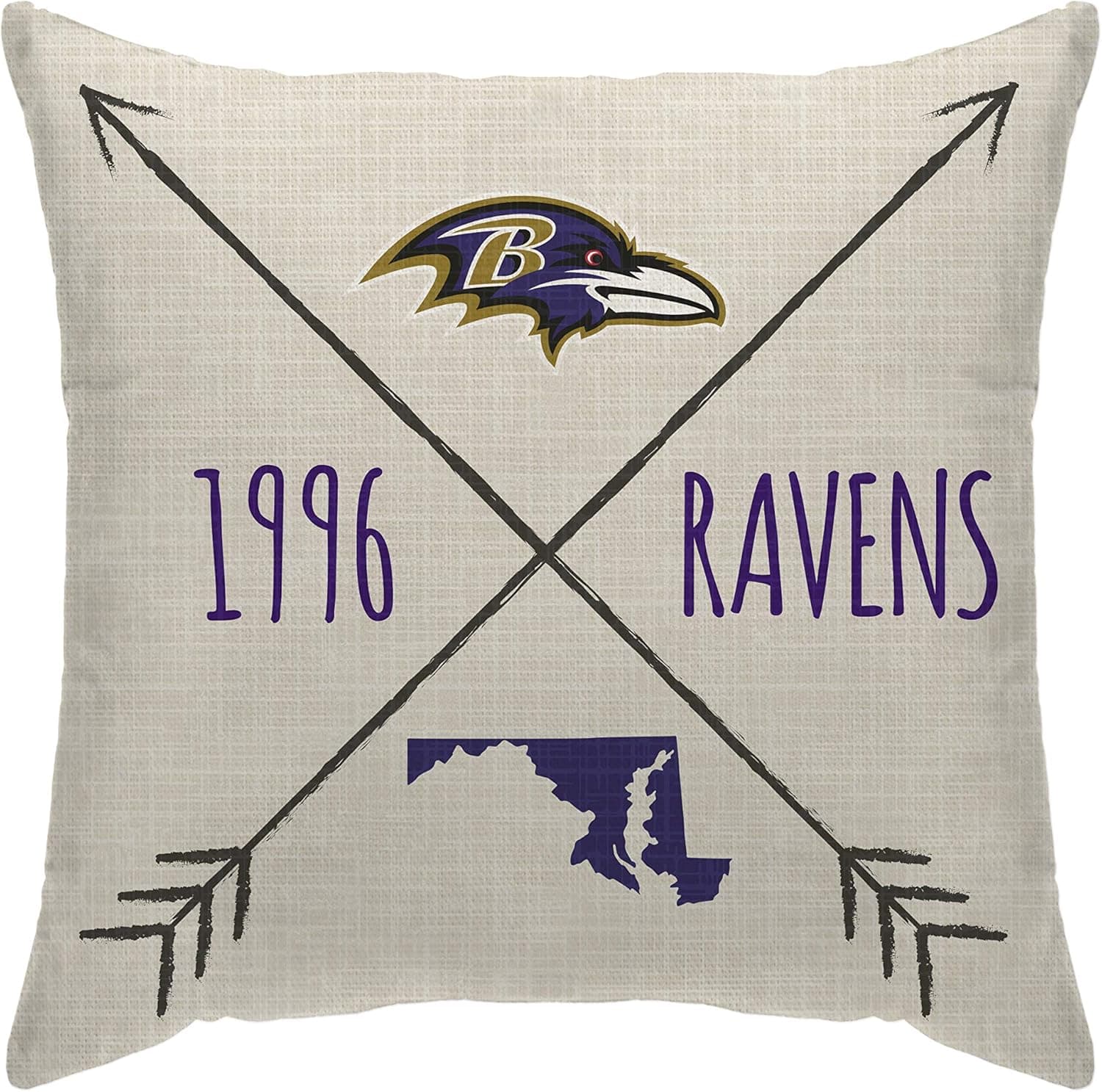 Pegasus Sports Officially Licensed NFL Cross Arrow Decorative Throw Pillow, 18" x 18"