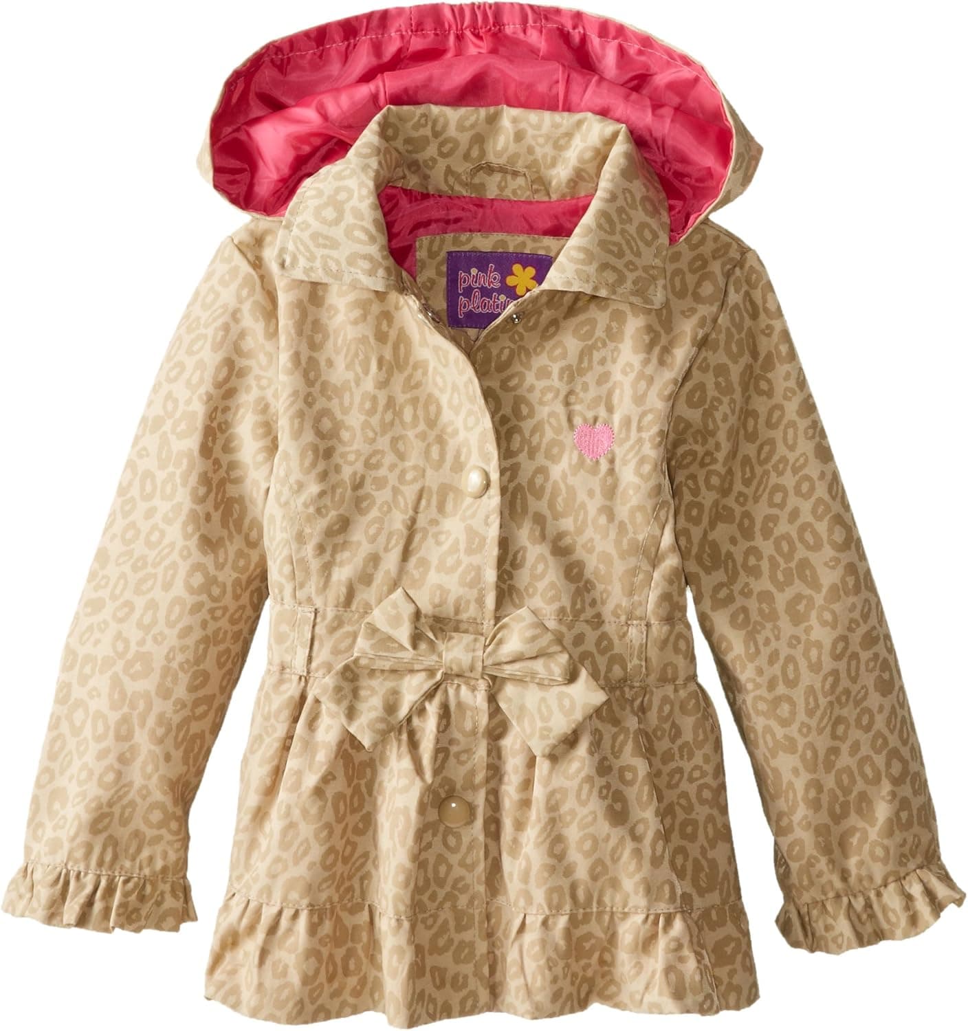 Pink Platinum Little Girls' Tonal Leopard Jacket