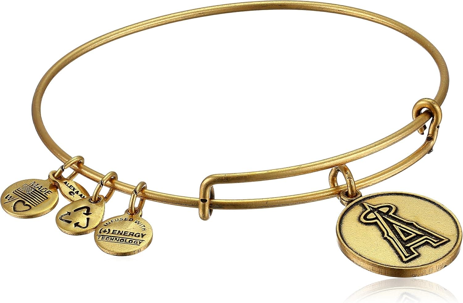 Alex and Ani "Major League Baseball" Sports Logo Expandable Wire Bangle Bracelet, 7.75"