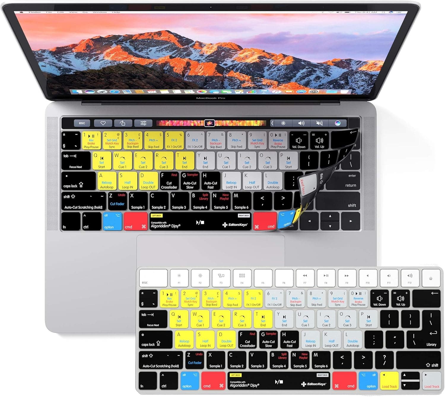 Djay Keyboard Cover | Shortcut DJ Skin for MacBook Pro Retina, MacBook Air and Apple Wireless Keyboard (prev gen)