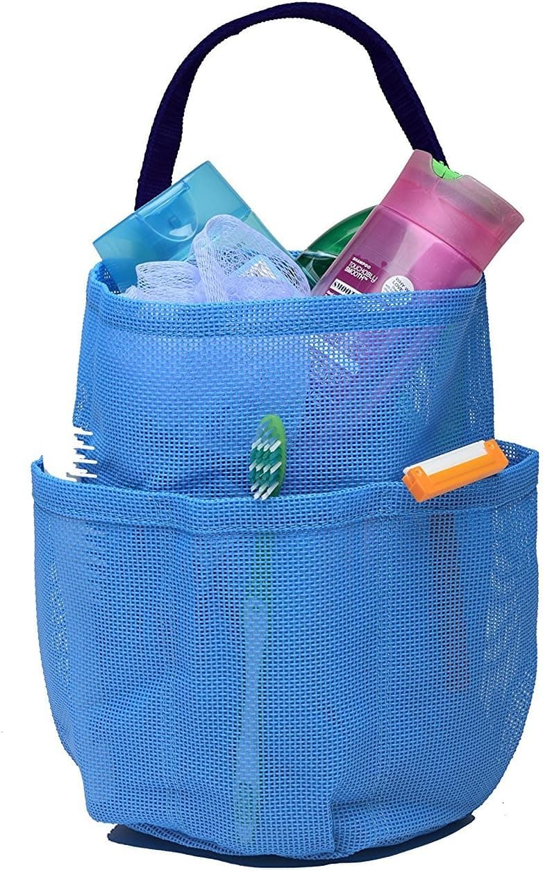 Mesh Shower Bag – Sky Blue – By Saltwater Canvas, LLC. The Original