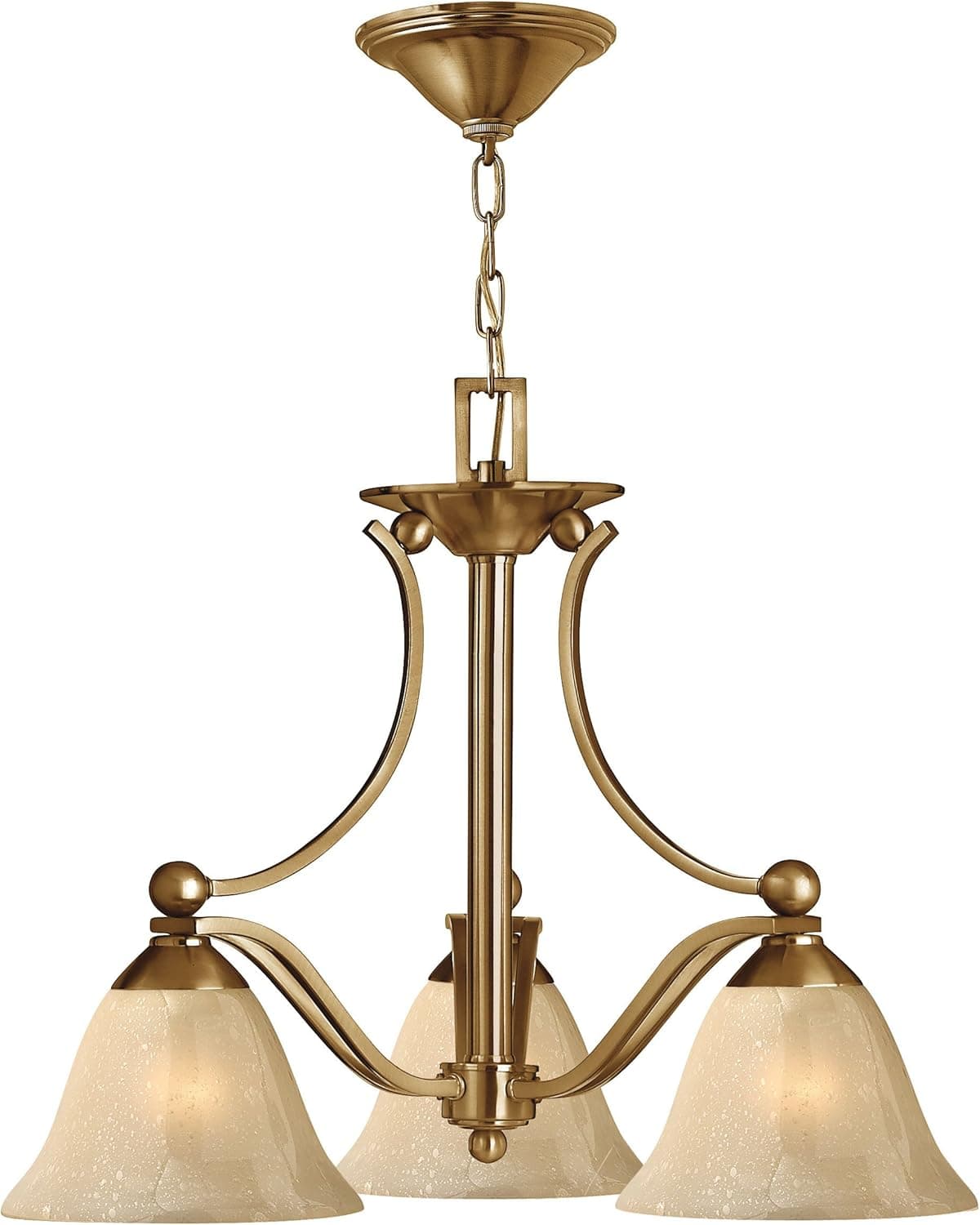Hinkley 4653BR Three Light Chandelier