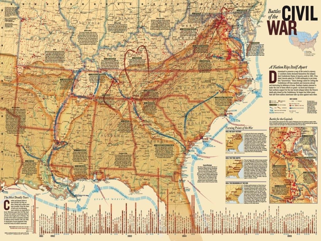 New York Puzzle Company - National Geographic Battles of The Civil War - 500 Piece Jigsaw Puzzle