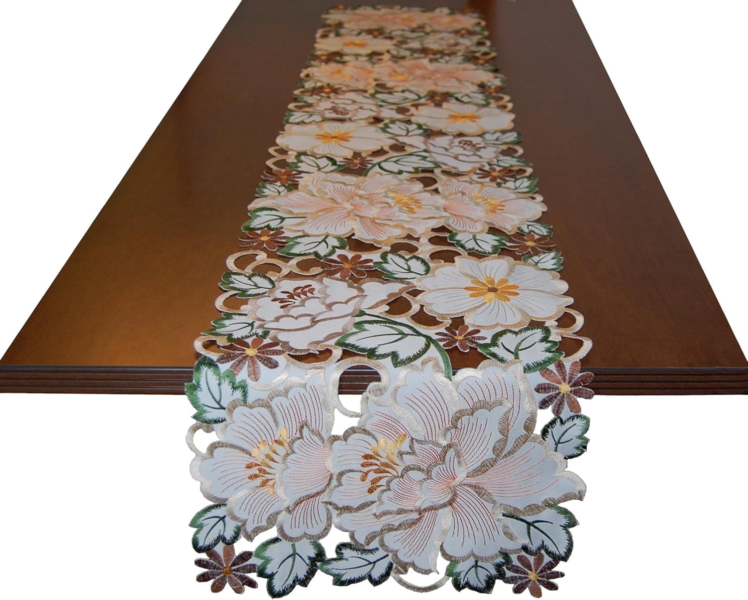 EcoSol Designs Flowery Table Runner (13"x87", Fall Colors)