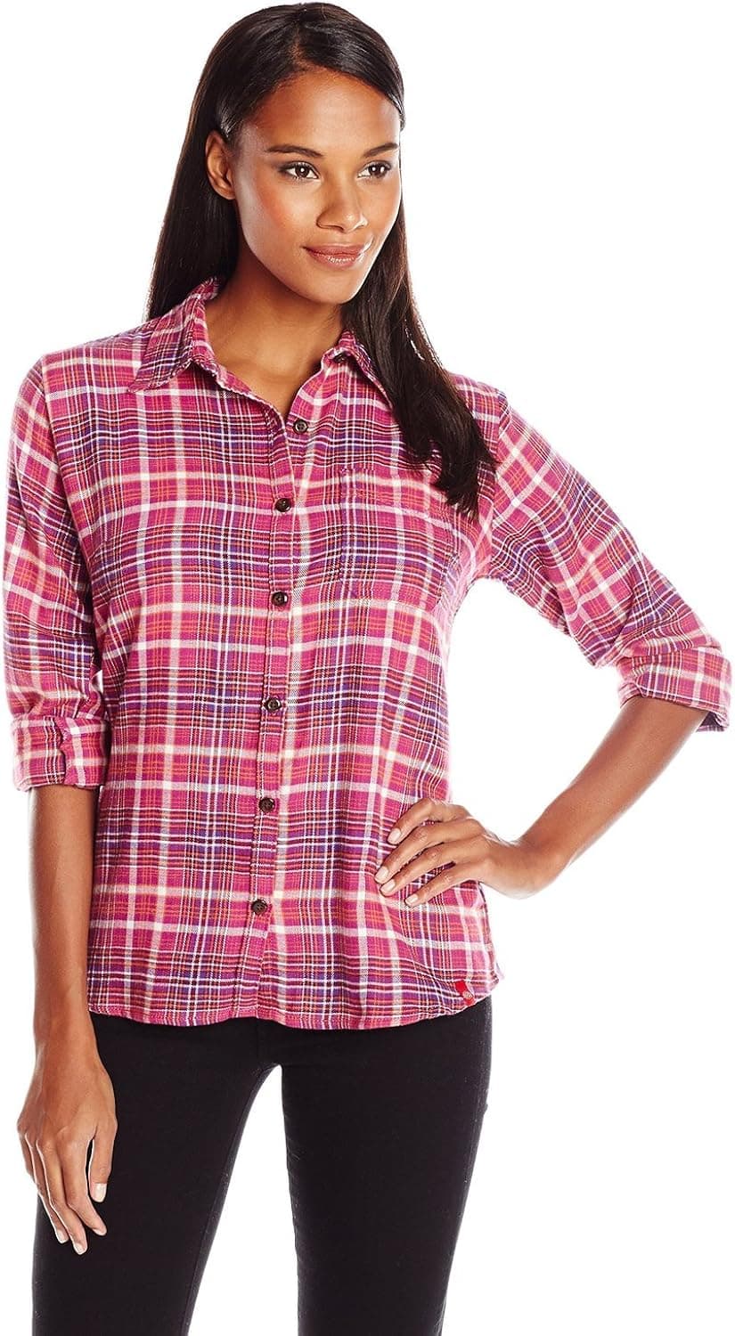 Dickies Women's Long-Sleeve Plaid Flannel Shirt
