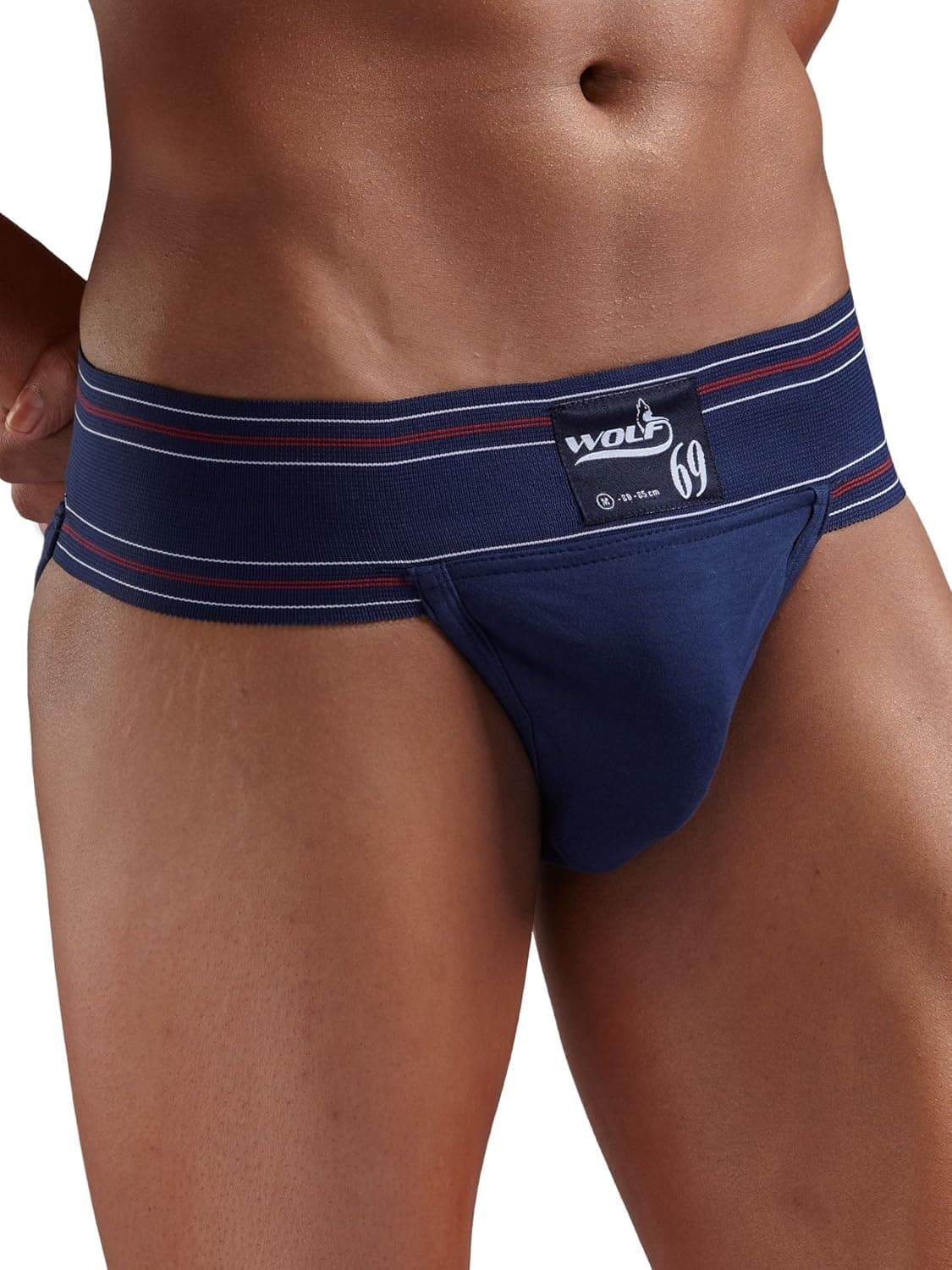 Omtex Wolf Athletic Cotton Gym Supporter Back Covered with Cup Pocket for Mens