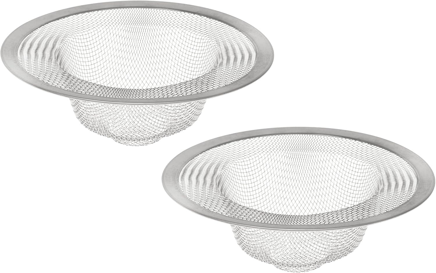 HIC Kitchen Mesh Sink Strainer, 18/8 Stainless Steel, Set of 2, 4.5-Inches